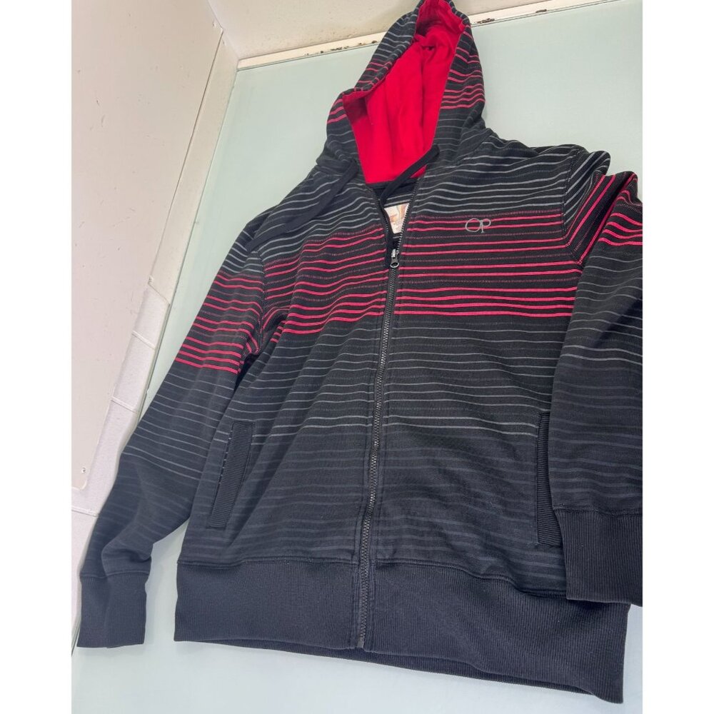 Vintage Y2K OP Ocean Pacific Hoodie Sweatshirt Jacket Mens Large L Full Zip